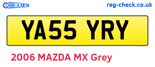 YA55YRY are the vehicle registration plates.