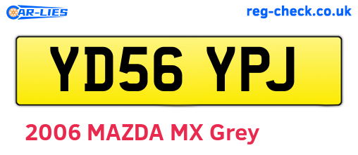 YD56YPJ are the vehicle registration plates.