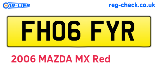 FH06FYR are the vehicle registration plates.