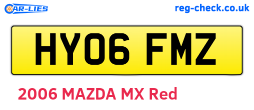HY06FMZ are the vehicle registration plates.