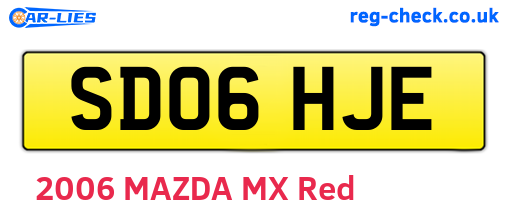 SD06HJE are the vehicle registration plates.
