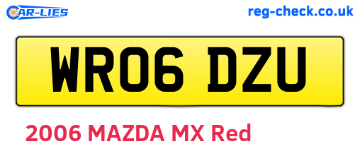 WR06DZU are the vehicle registration plates.