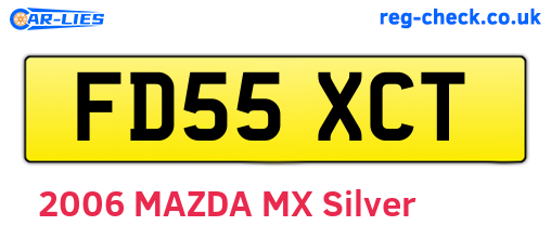 FD55XCT are the vehicle registration plates.