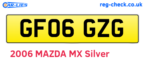 GF06GZG are the vehicle registration plates.