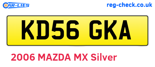 KD56GKA are the vehicle registration plates.