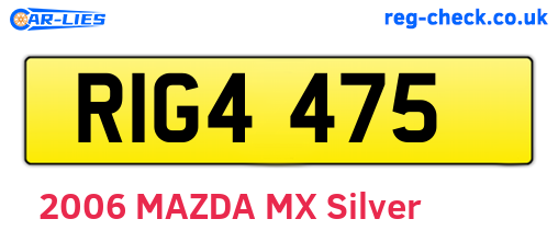 RIG4475 are the vehicle registration plates.
