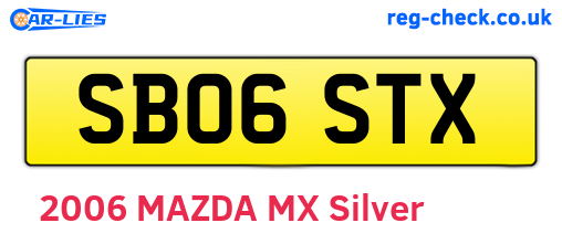SB06STX are the vehicle registration plates.