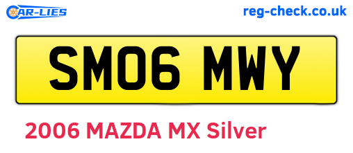 SM06MWY are the vehicle registration plates.