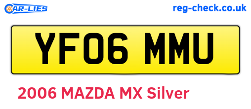 YF06MMU are the vehicle registration plates.