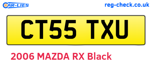 CT55TXU are the vehicle registration plates.
