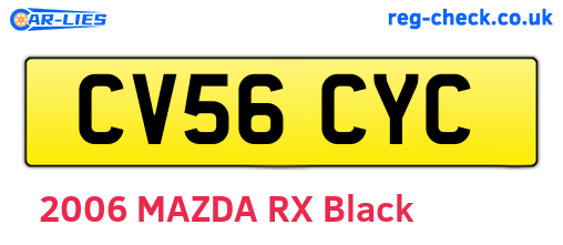 CV56CYC are the vehicle registration plates.