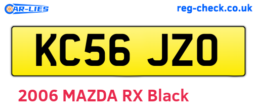 KC56JZO are the vehicle registration plates.