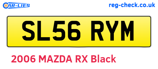 SL56RYM are the vehicle registration plates.