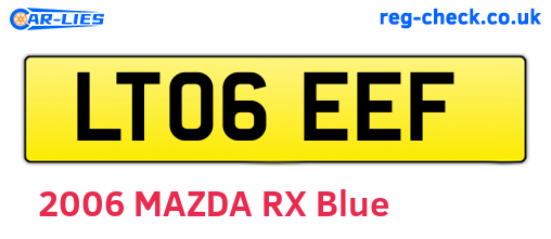 LT06EEF are the vehicle registration plates.