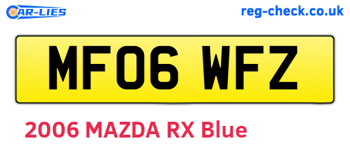 MF06WFZ are the vehicle registration plates.