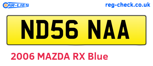 ND56NAA are the vehicle registration plates.