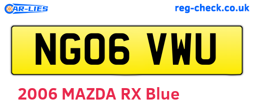 NG06VWU are the vehicle registration plates.