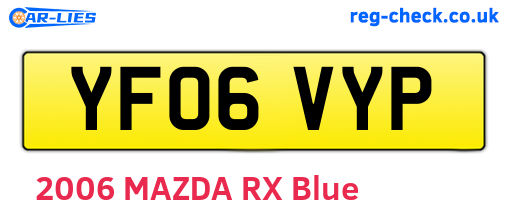 YF06VYP are the vehicle registration plates.