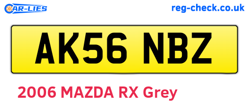 AK56NBZ are the vehicle registration plates.