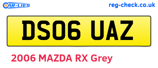 DS06UAZ are the vehicle registration plates.