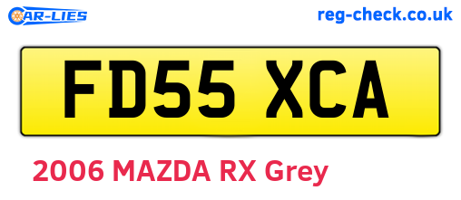 FD55XCA are the vehicle registration plates.
