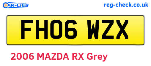 FH06WZX are the vehicle registration plates.