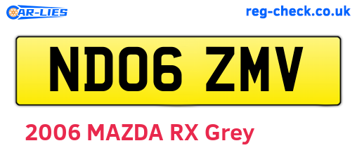 ND06ZMV are the vehicle registration plates.