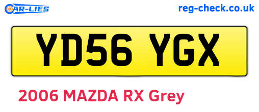 YD56YGX are the vehicle registration plates.