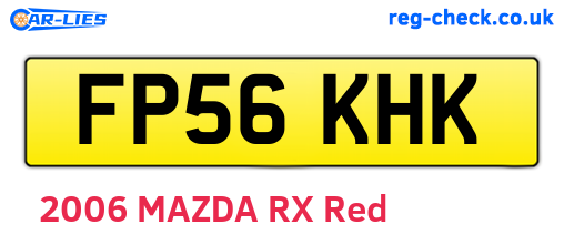 FP56KHK are the vehicle registration plates.
