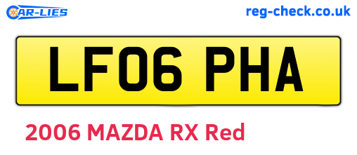 LF06PHA are the vehicle registration plates.