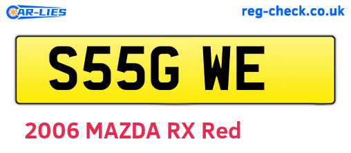 S55GWE are the vehicle registration plates.