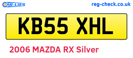 KB55XHL are the vehicle registration plates.