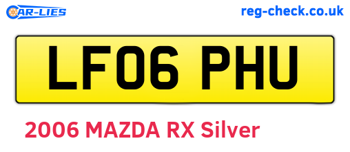 LF06PHU are the vehicle registration plates.