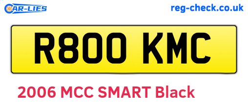 R800KMC are the vehicle registration plates.
