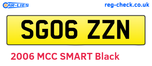 SG06ZZN are the vehicle registration plates.