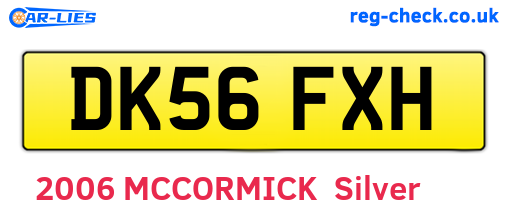 DK56FXH are the vehicle registration plates.