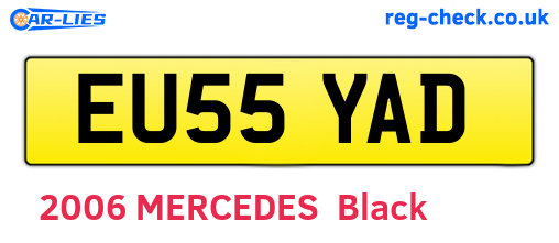 EU55YAD are the vehicle registration plates.