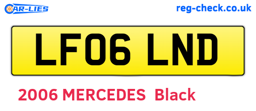 LF06LND are the vehicle registration plates.