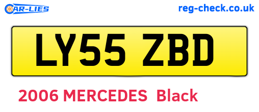 LY55ZBD are the vehicle registration plates.