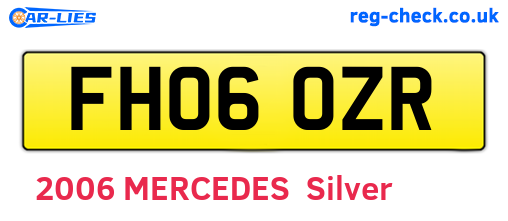 FH06OZR are the vehicle registration plates.