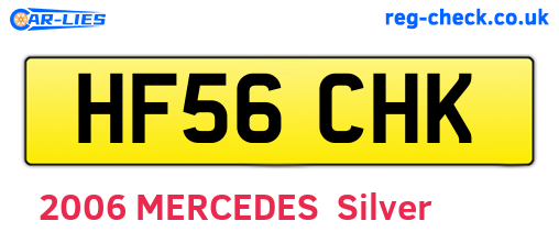 HF56CHK are the vehicle registration plates.
