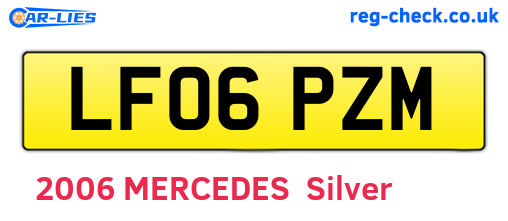 LF06PZM are the vehicle registration plates.