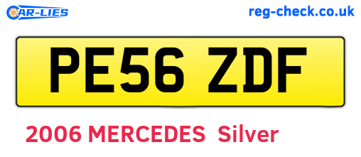 PE56ZDF are the vehicle registration plates.