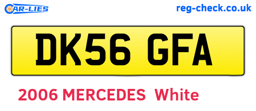 DK56GFA are the vehicle registration plates.