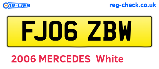 FJ06ZBW are the vehicle registration plates.