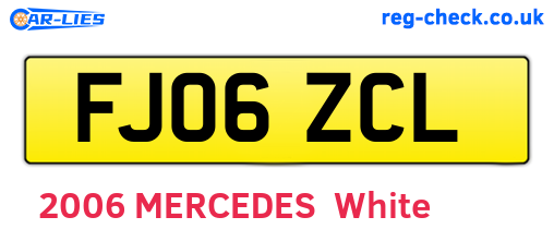 FJ06ZCL are the vehicle registration plates.