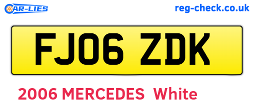 FJ06ZDK are the vehicle registration plates.
