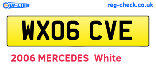 WX06CVE are the vehicle registration plates.