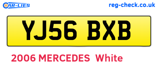 YJ56BXB are the vehicle registration plates.
