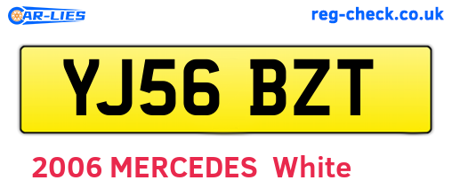 YJ56BZT are the vehicle registration plates.